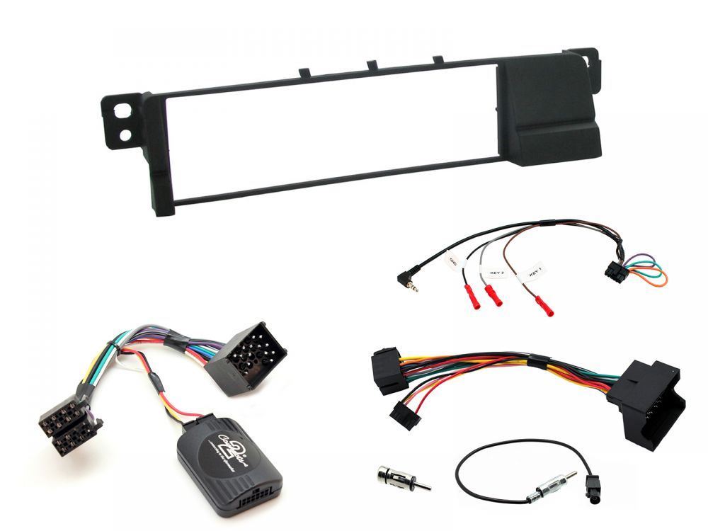 Connects 2 CTKBM07 - BMW 3 Series E46 1998 - 2005 Single Din Facia & Steering wheel Interface Fitting Installation Kit