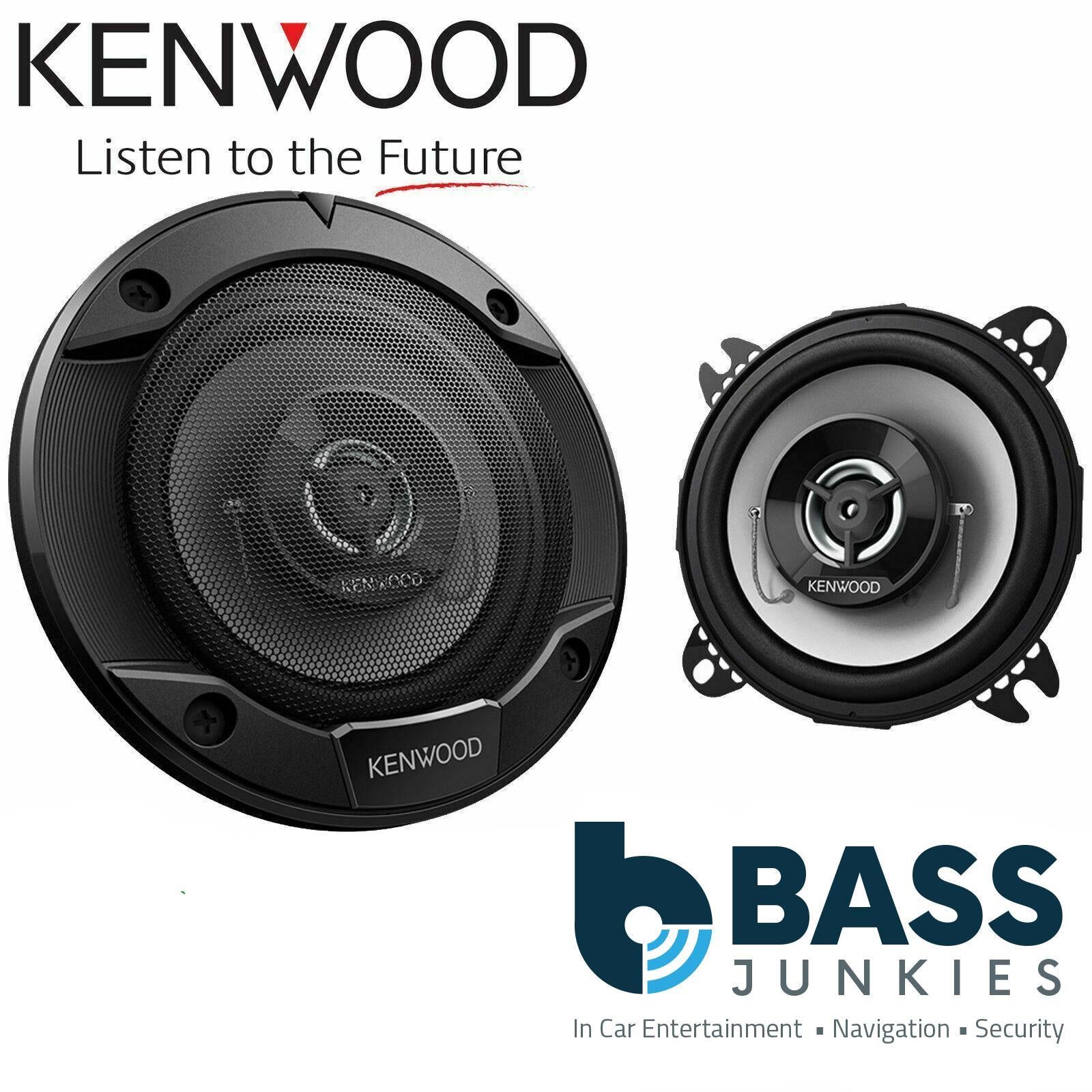 Kenwood KFC-S1066 - 4" 10cm 440 Watts Coaxial 2 Way Door Dash Car Van Speakers