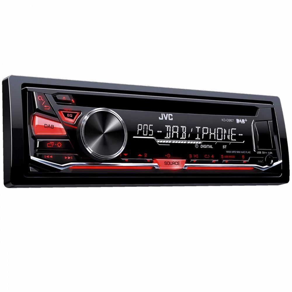 JVC KD-DB67 - DAB CD MP3 Front USB Aux, AM/FM Radio, iPod iPhone Android Control Car Stereo