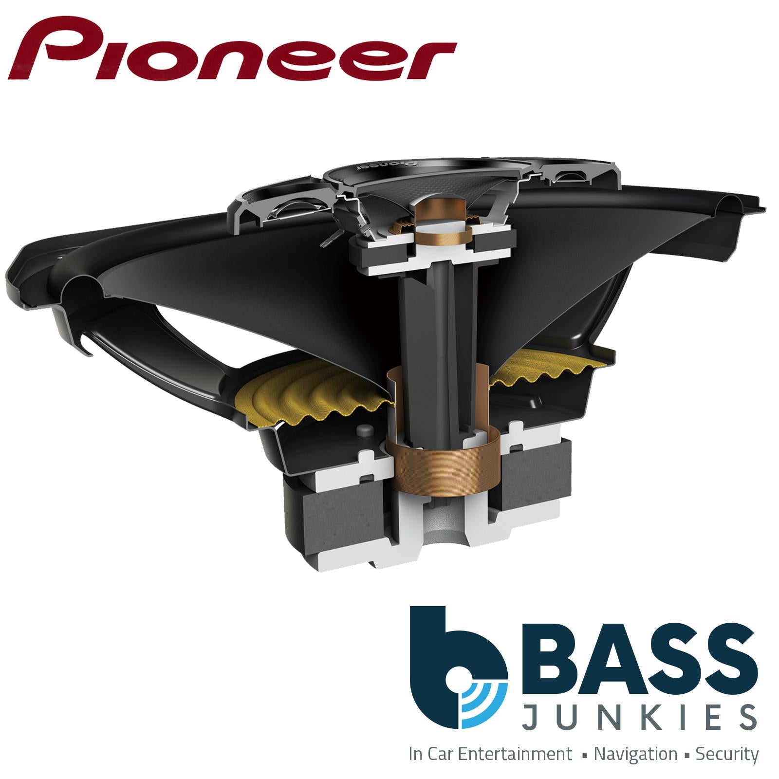 Pioneer TS-A6980F - 6" x 9" 1300 Watts 4-Way Car Coaxial Shelf Speakers