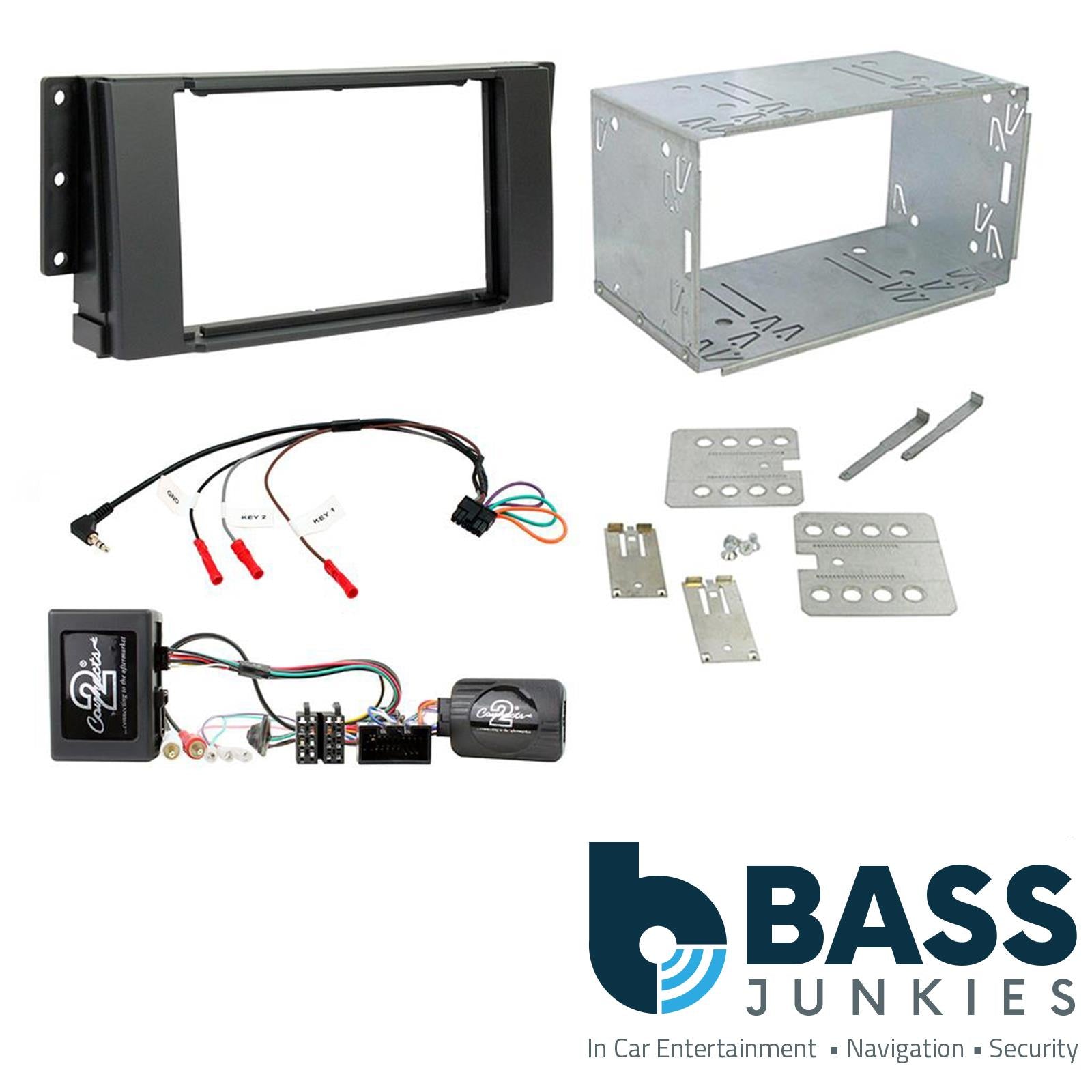 Connects 2 CTKLR06 - Land Rover Range Rover Sport 2005 - 2009 Double Din Fascia & Steering Wheel Interface Installation Kit