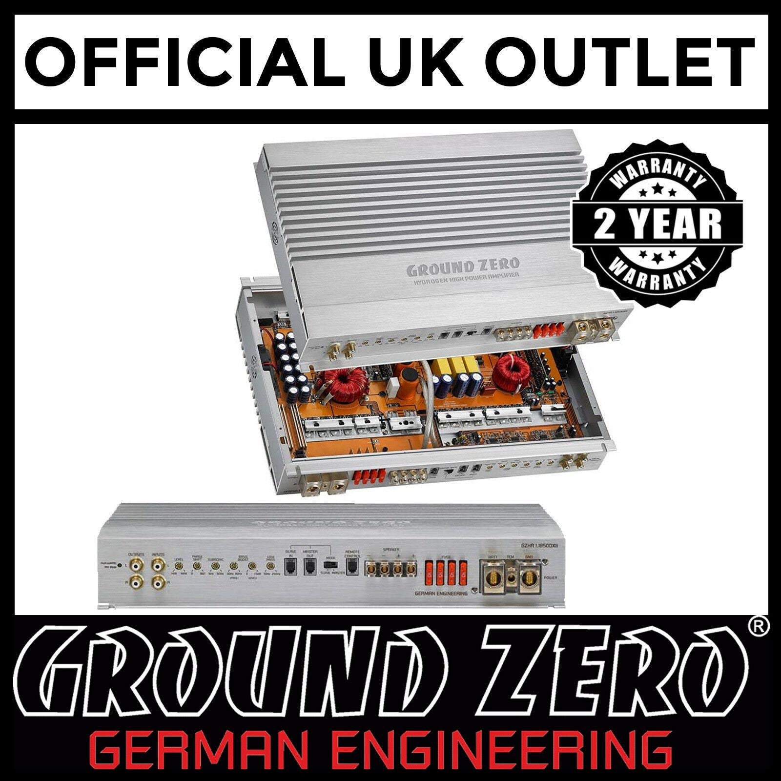 Ground Zero GZHA 1.1850DXII - Class D 1850 Watts 1 Ohm Stable Monoblock Car Amplifier