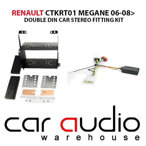 Connects2 CTKRT01 - Renault Megane 2006-2008 Double Din Fascia & Steering Wheel Interface Installation Kit