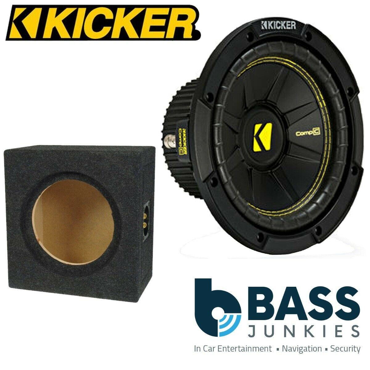 VW Transporter T5 Kicker CWCS84 - CompC 8" 400 Watts Car Subwoofer Custom Bass Box Kit