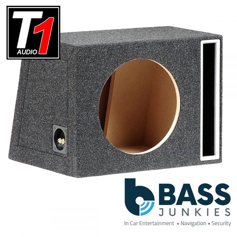 T1 Audio - 12" 300mm 30cm 50L Slot Ported Enclosure Fully Carpeted MDF Car Sub Subwoofer Bass Box