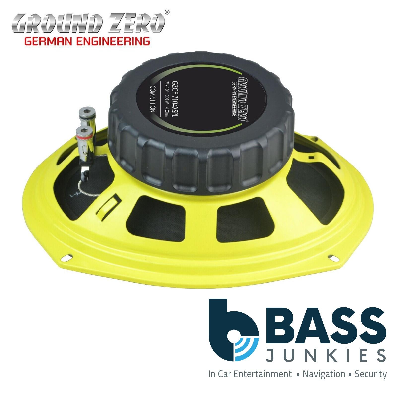 Ground Zero GZCF 7104XSPL - 7" x 10" Inch (18 x 25cm) 4 Way Coaxial 600 Watts Car Van Speaker - Sold as a Pair
