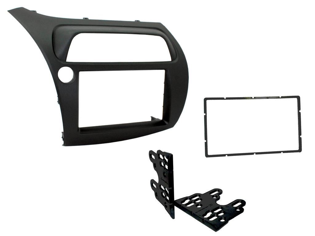 Connects 2 CTKHD01L - Honda Civic 2006 - 2011 Double Din Facia & Steering wheel Interface Fitting Installation Kit (Left Hand Drive Black Facia Panel)