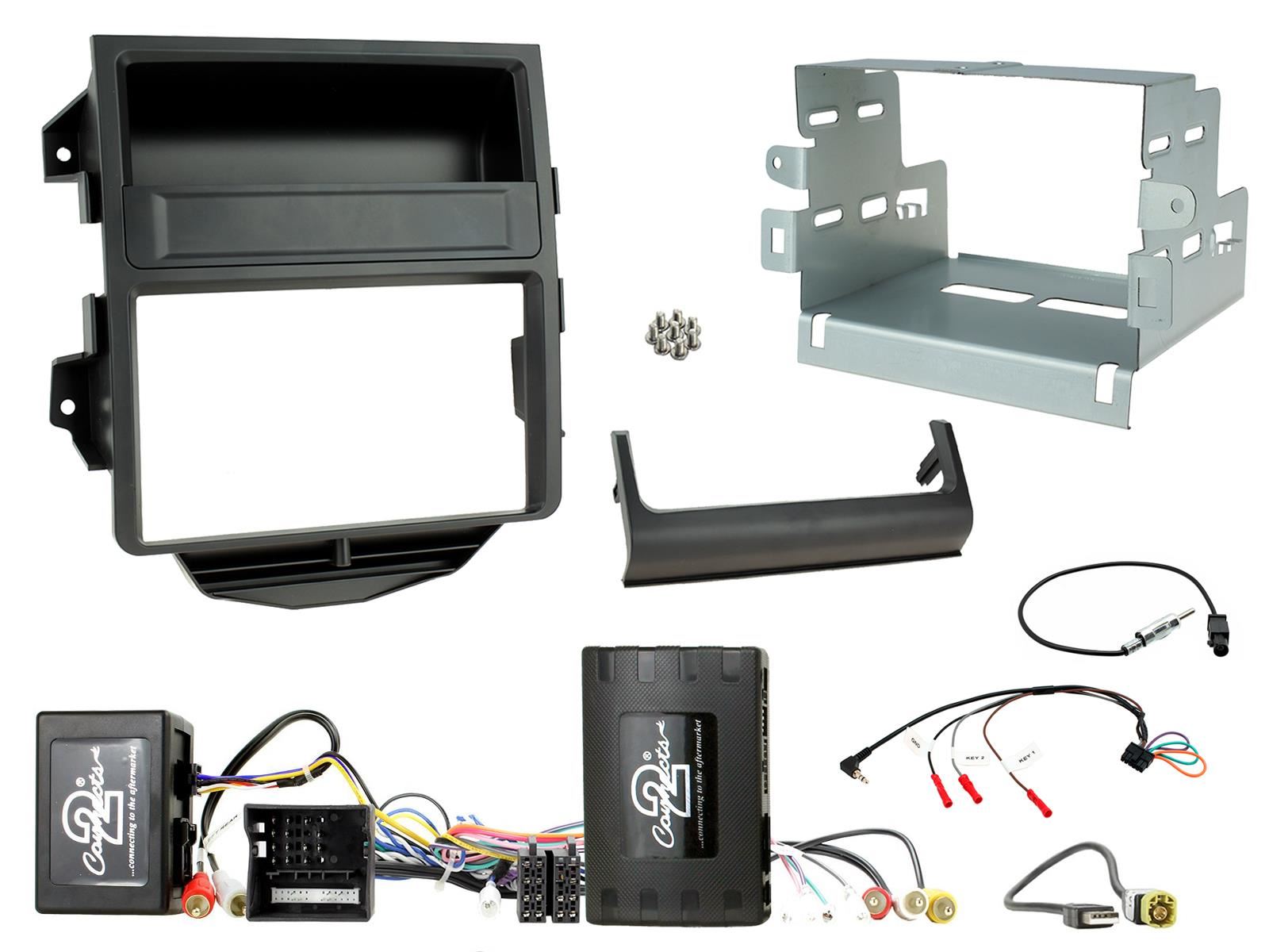 Grundig 6.8" Apple Android Double Din Stereo Fitting Kit + Steering Wheel Stalk Controls to fit Porsche Macan 2014-16