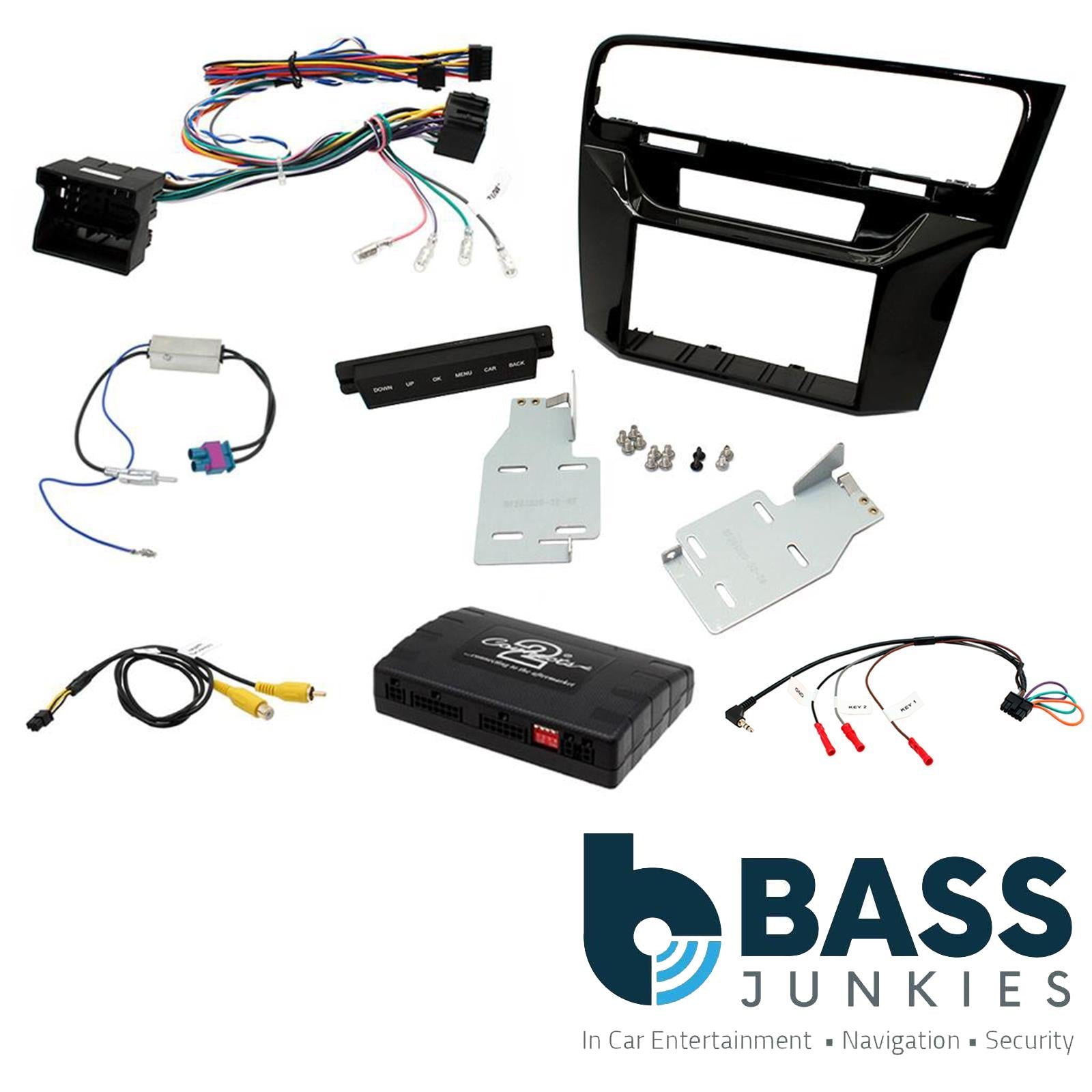 Connects2 CTKVW08 - Volkswagen Golf 2013 - 2016 Double Din Fascia & Steering Wheel Interface Installation Kit