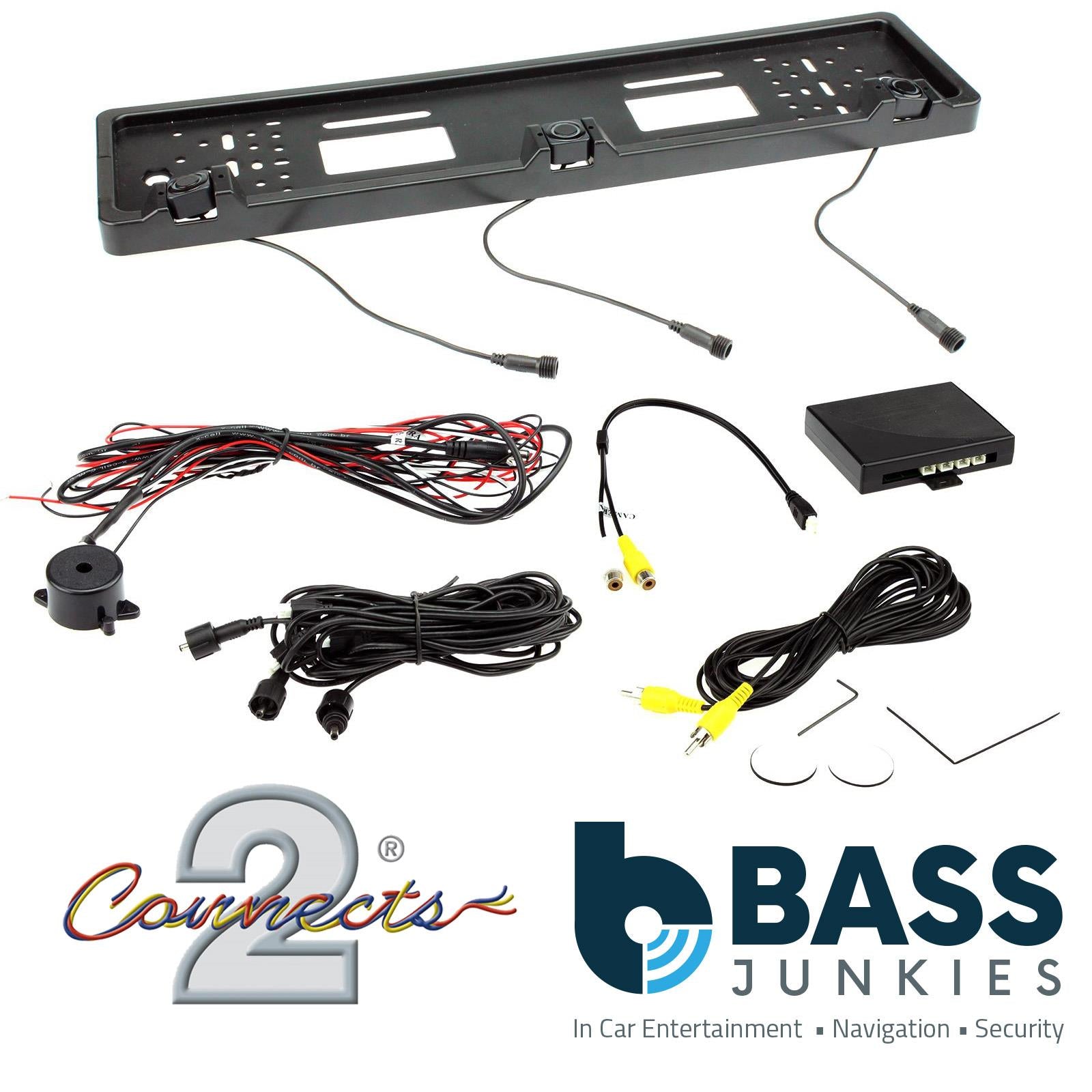 Connects2 CAM-NUMBERPLATE-PS Car Van Reverse Number Plate Camera & 5" Dash Screen Kit