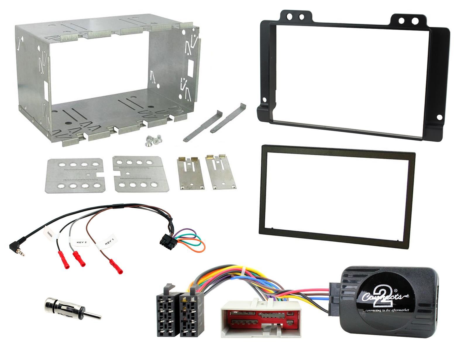 Grundig 6.8" Apple Android Double Din Stereo Fitting Kit + Steering Wheel Stalk Controls to fit Land Rover Freelander 04-06