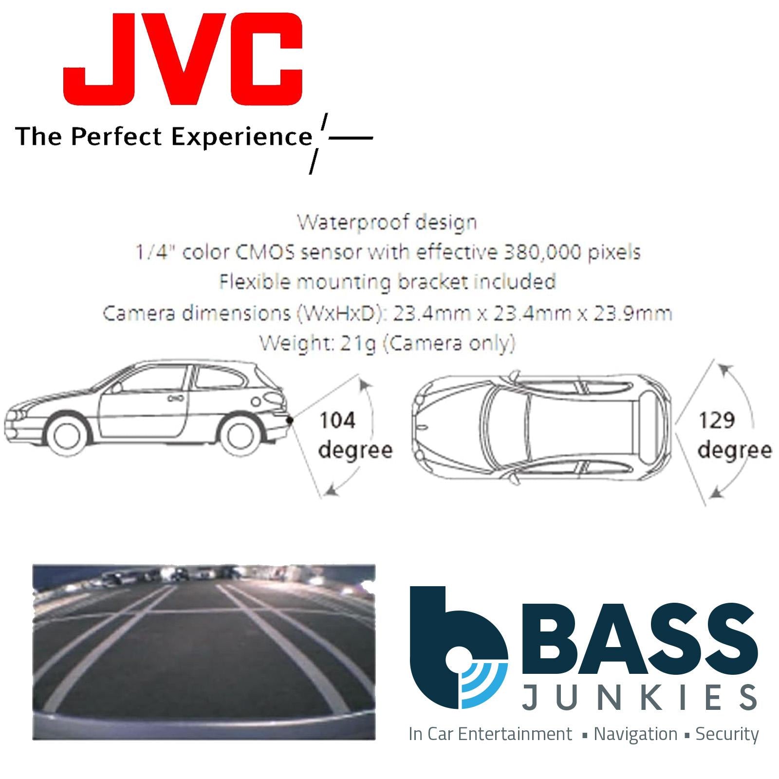 JVC KV-CM30 -1/4" Waterproof Colour CMOS Car Van Rear Reverse Parking Cam Camera