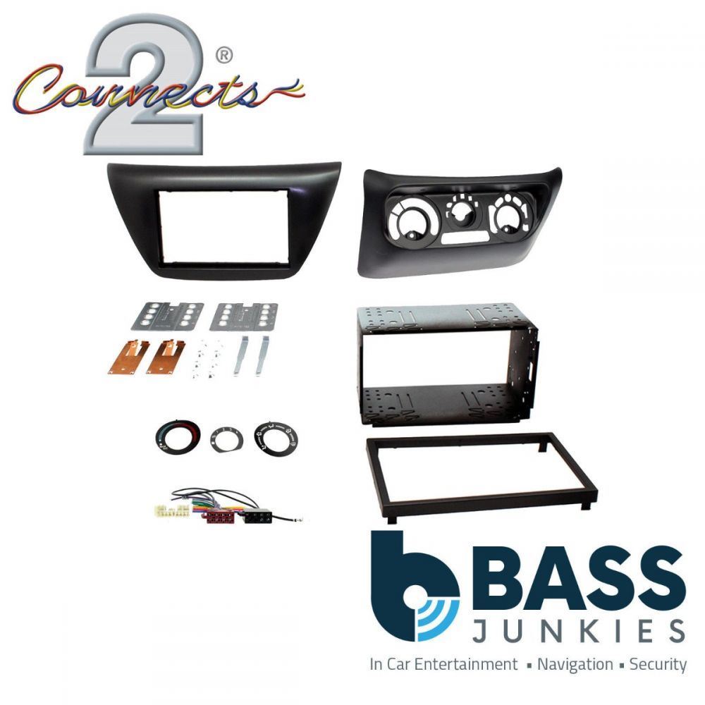 Connects2 CTKMT13 - Mitsubishi Lancer EVO Double Din Fascia & Steering Wheel Interface Installation Kit