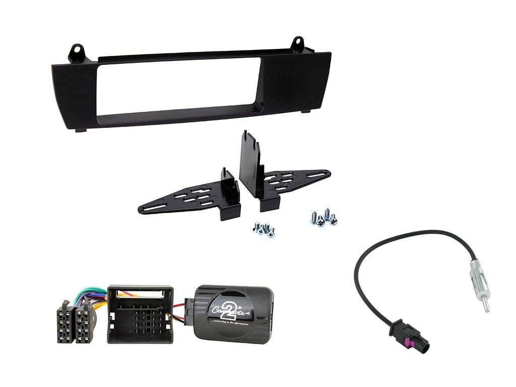 Connects 2 CTKBM06 - BMW X3 E83 2004 - 2010 Single Din Facia & Steering wheel Interface Fitting Installation Kit