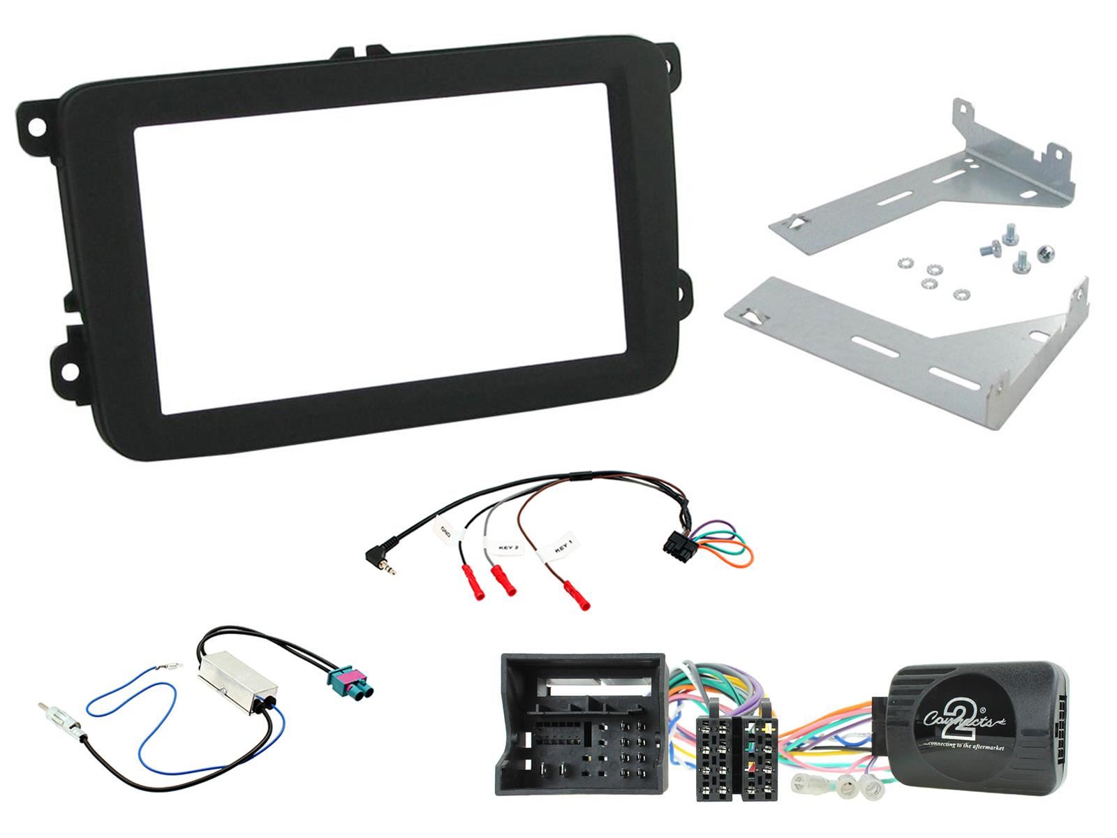 SONY XAV-1550D DAB+ Smart Bluetooth Car Radio + Stereo fitting kit + Steering Wheel Controls Loom for Volkswagen Caddy 2015-2020FALSEFALSEFALSEFALSEFALSE