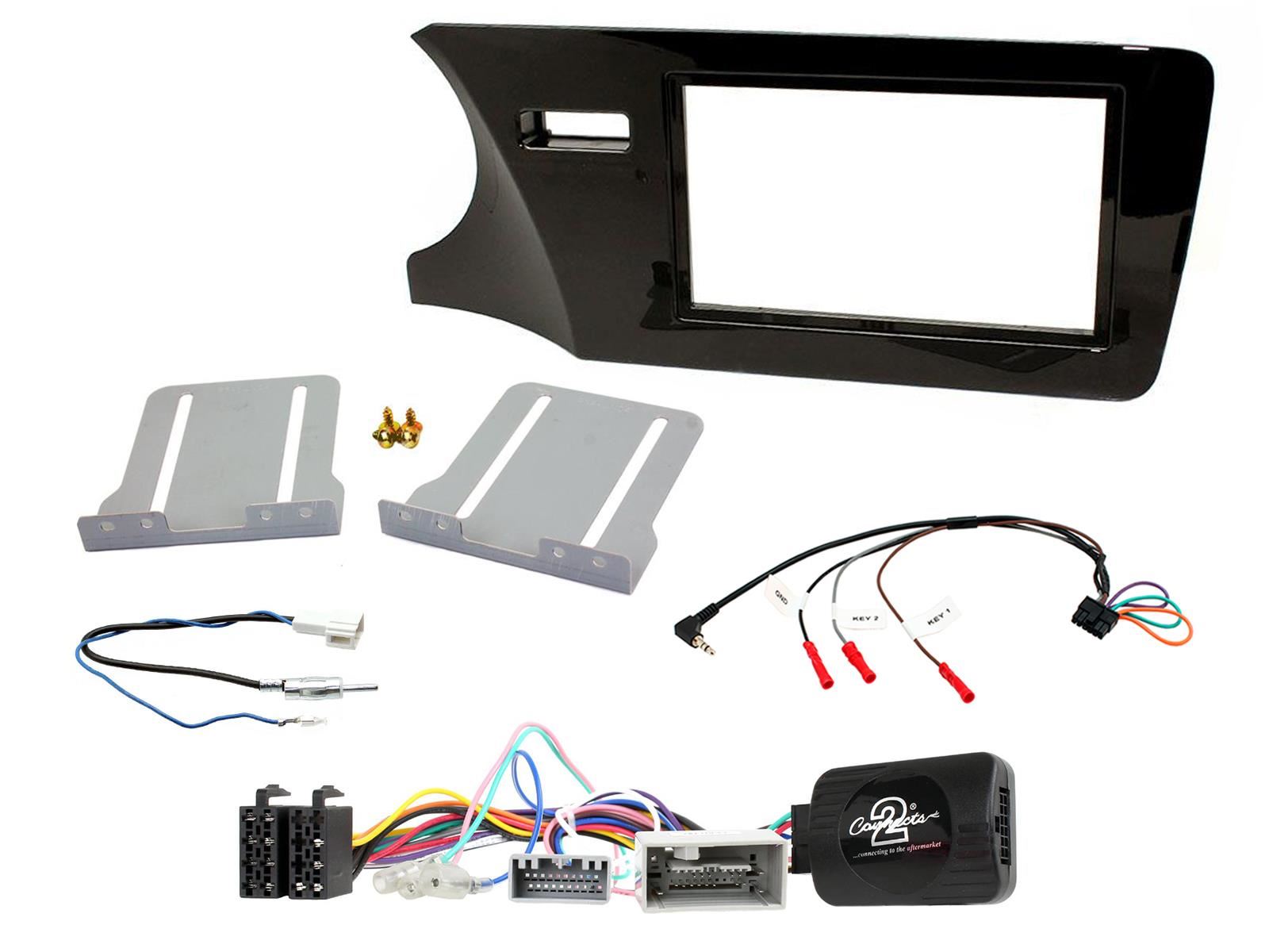 SONY 6.2" Screen Blutooth Double Din Stereo Fitting Kit + Steering Wheel Stalk Controls to fit Honda City 2014-