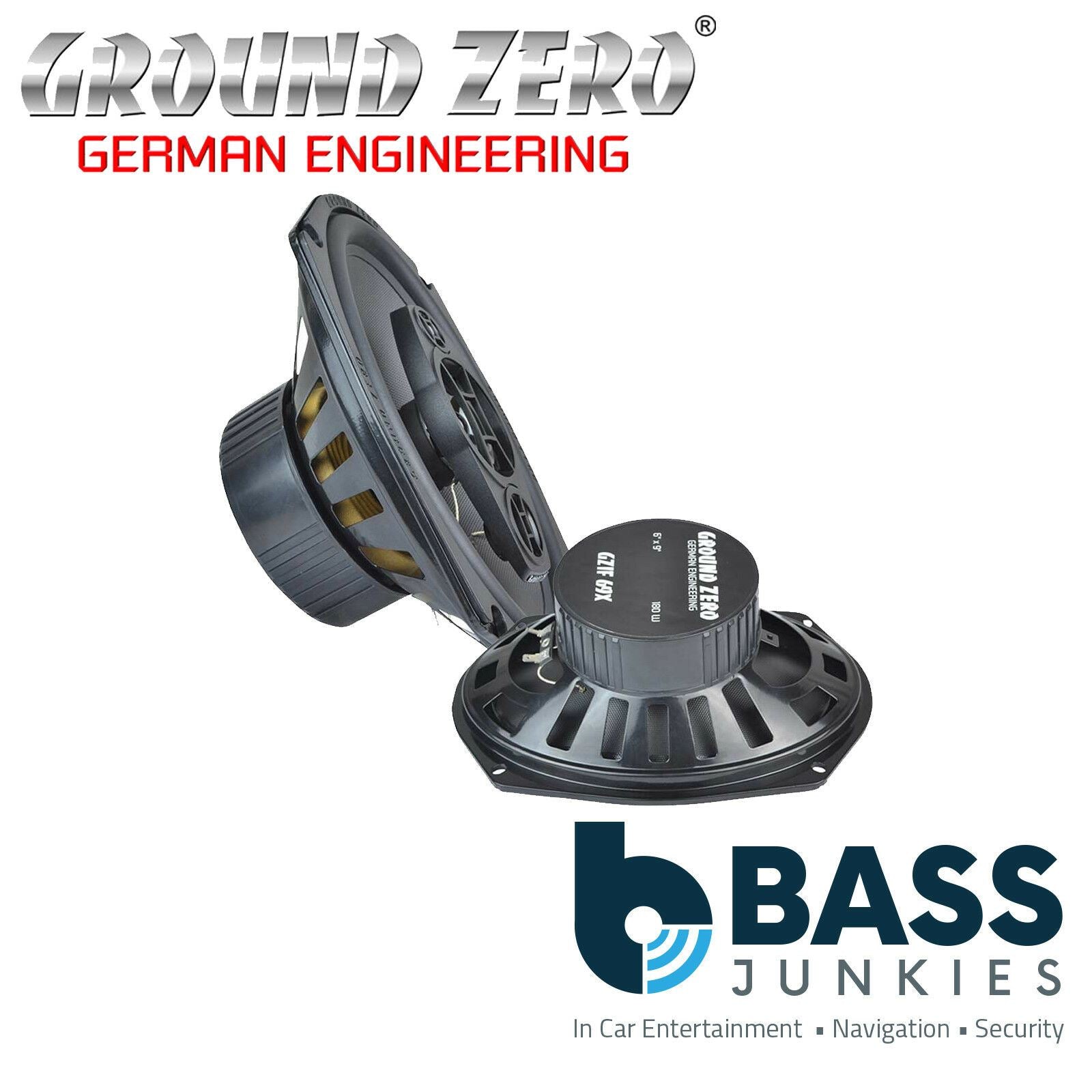 Ground Zero GZIF 69X - 6" x 9" ( 15 x 23cm ) 3-Way 180 Watts 4 Ohm Coaxial Car Speakers