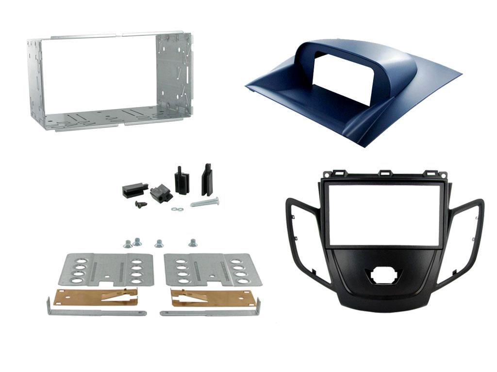 Grundig 6.8" Apple Android Double Din Stereo Fitting Kit + Steering Wheel Stalk Controls to fit Ford Fiesta 2010-12