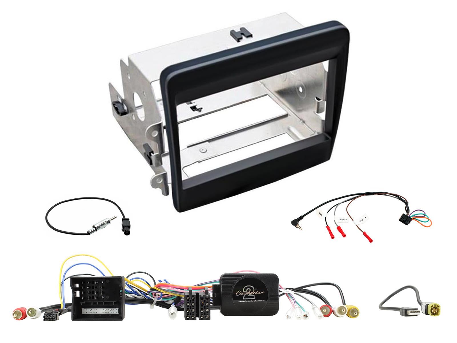 Grundig 6.8" Apple Android Double Din Stereo Fitting Kit + Steering Wheel Stalk Controls to fit Porsche 911 2011-16