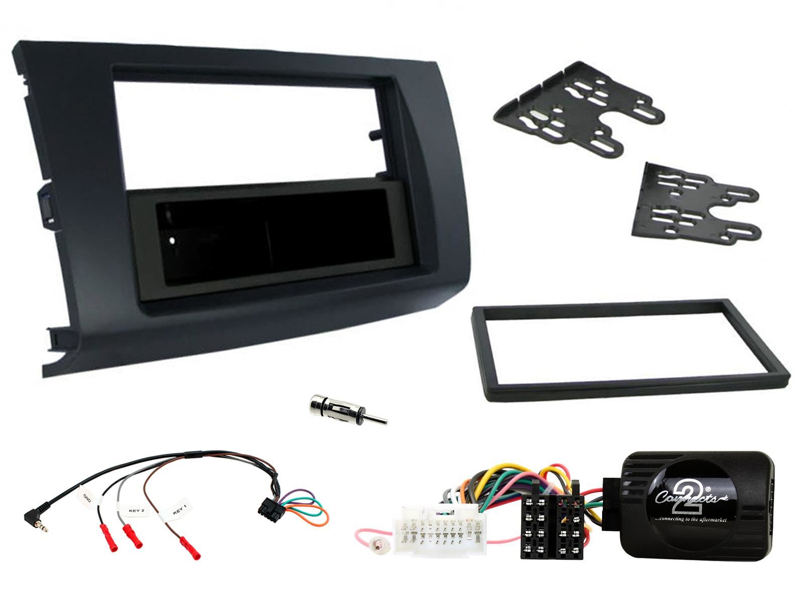 Connects2 CTKSZ07 -Suzuki Swift 2005 - 2011 Single Din or Double Din Fascia & Steering Wheel Interface Installation Kit