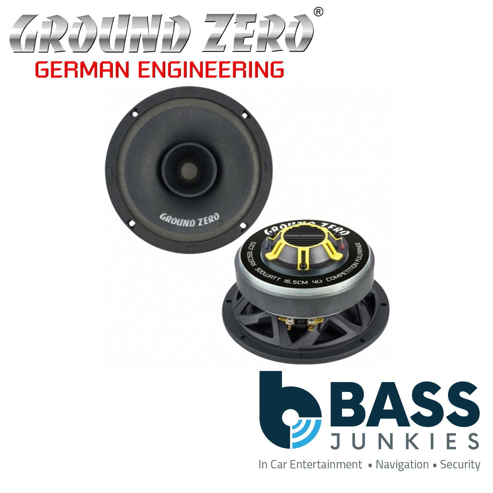 Ground Zero GZCF 165COAX - 6.5" Inch 16.5cm 300 Watts Coaxial Speaker - Single