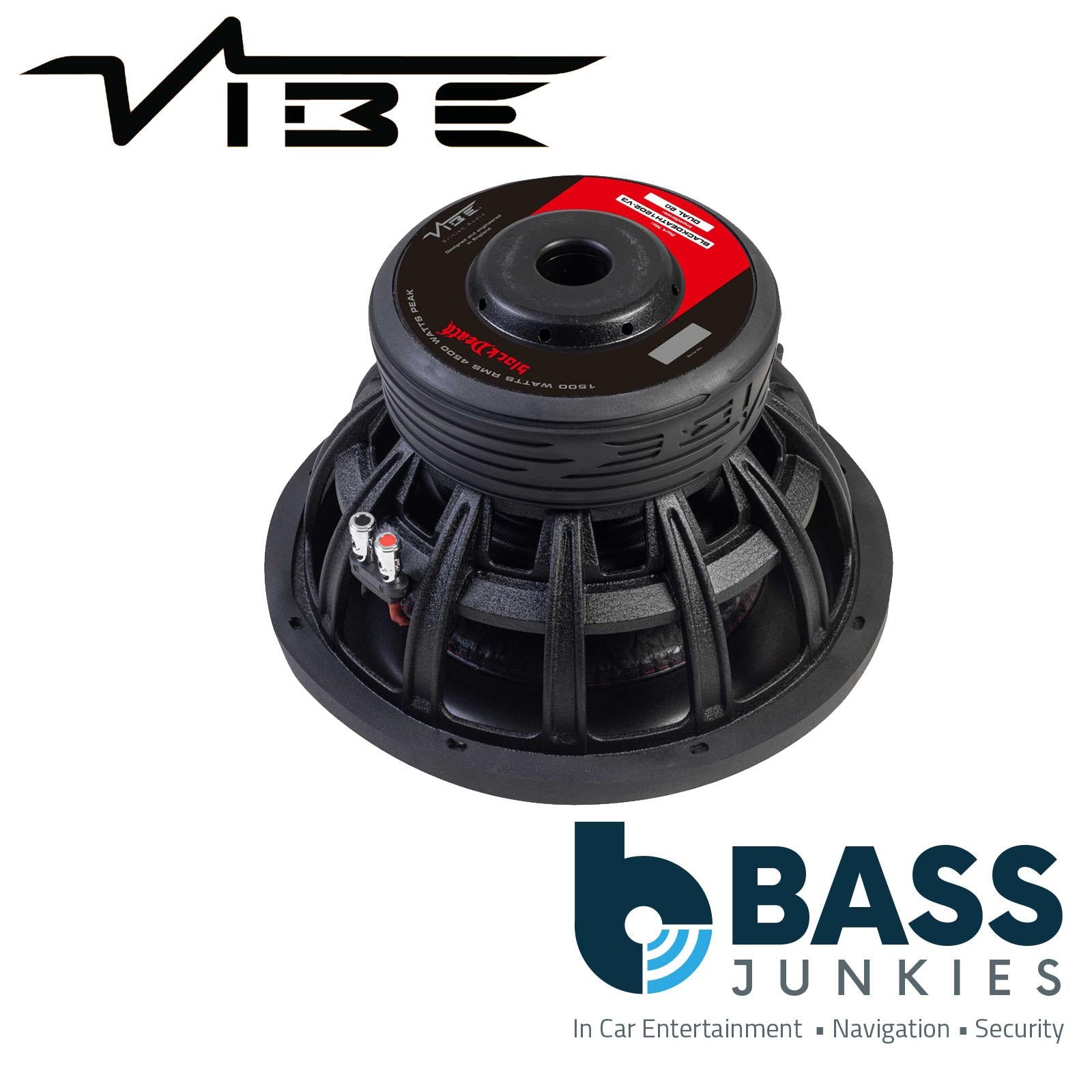 VIBE BD12D2SPL-V3 Black Death 12 Inch 4500W Max 2 Ohm SPL Car Audio Subwoofer