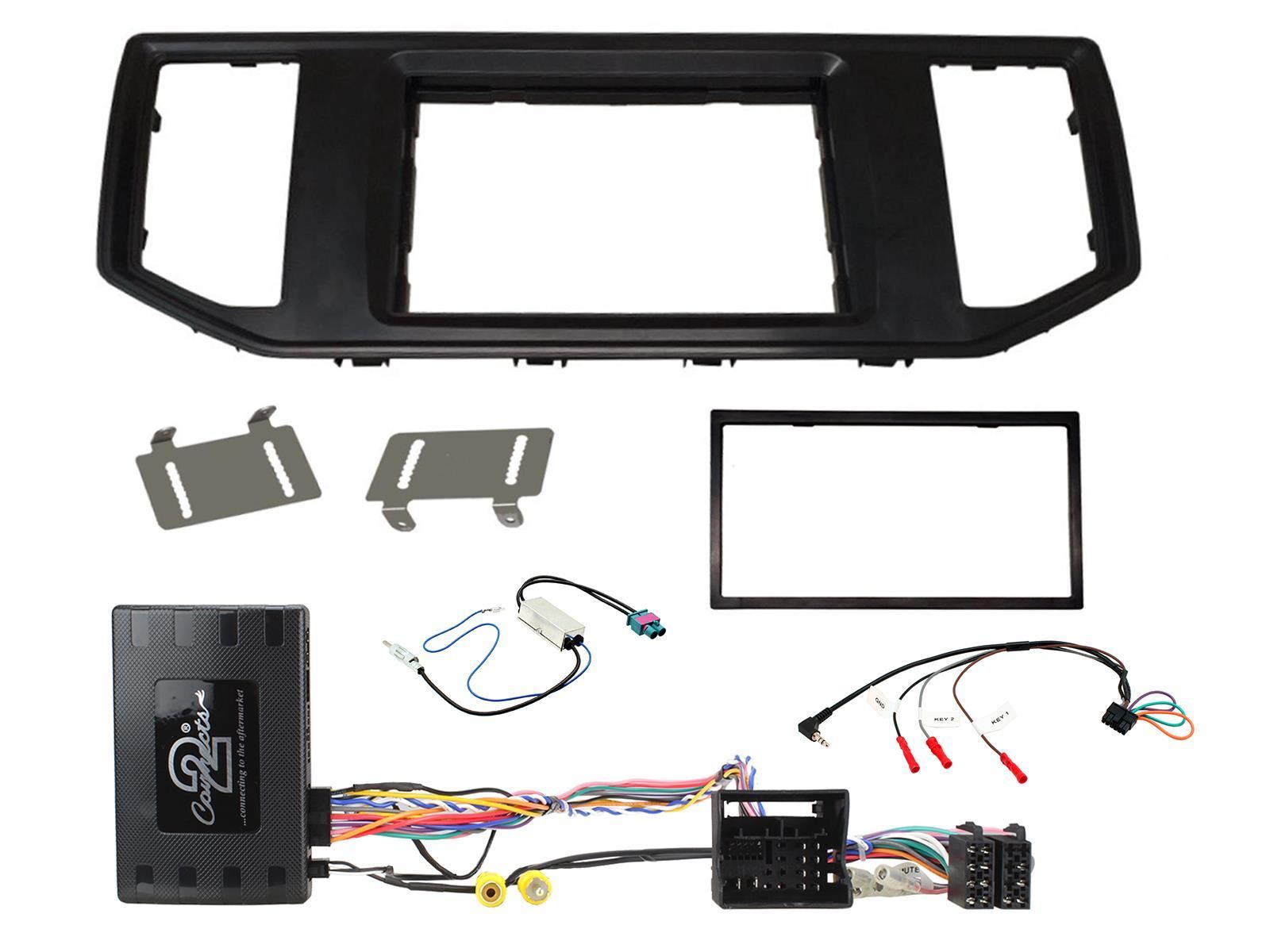 Connects2 Double Din Stereo Fitting kit for Volkswagen Crafter 2017-2021 | Grand California 2017-19 | MAN TGE 2017 Vehicle Specific Stereo Screen Steering Controls Fitting Kit