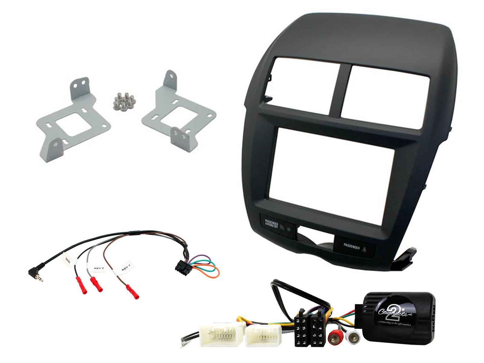 Connects2 CTKMT02 - Mitsubishi ASX 2010-2014 Car Double Din Fascia Fitting Kit