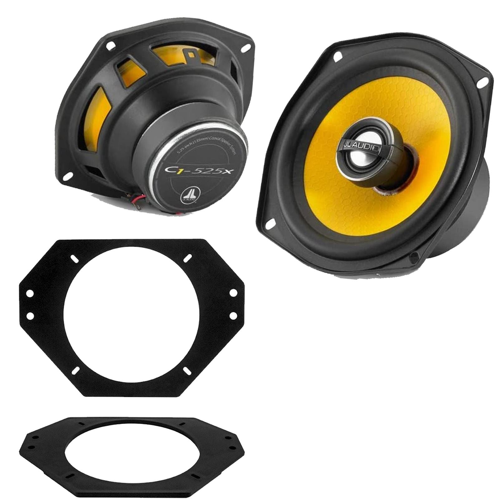 JL Audio C1-525X 2-Way 130mm/13cm/5.25" Coaxial Speakers (Per Pair 450 Watts) Fits Jeep Wrangler 1997-06