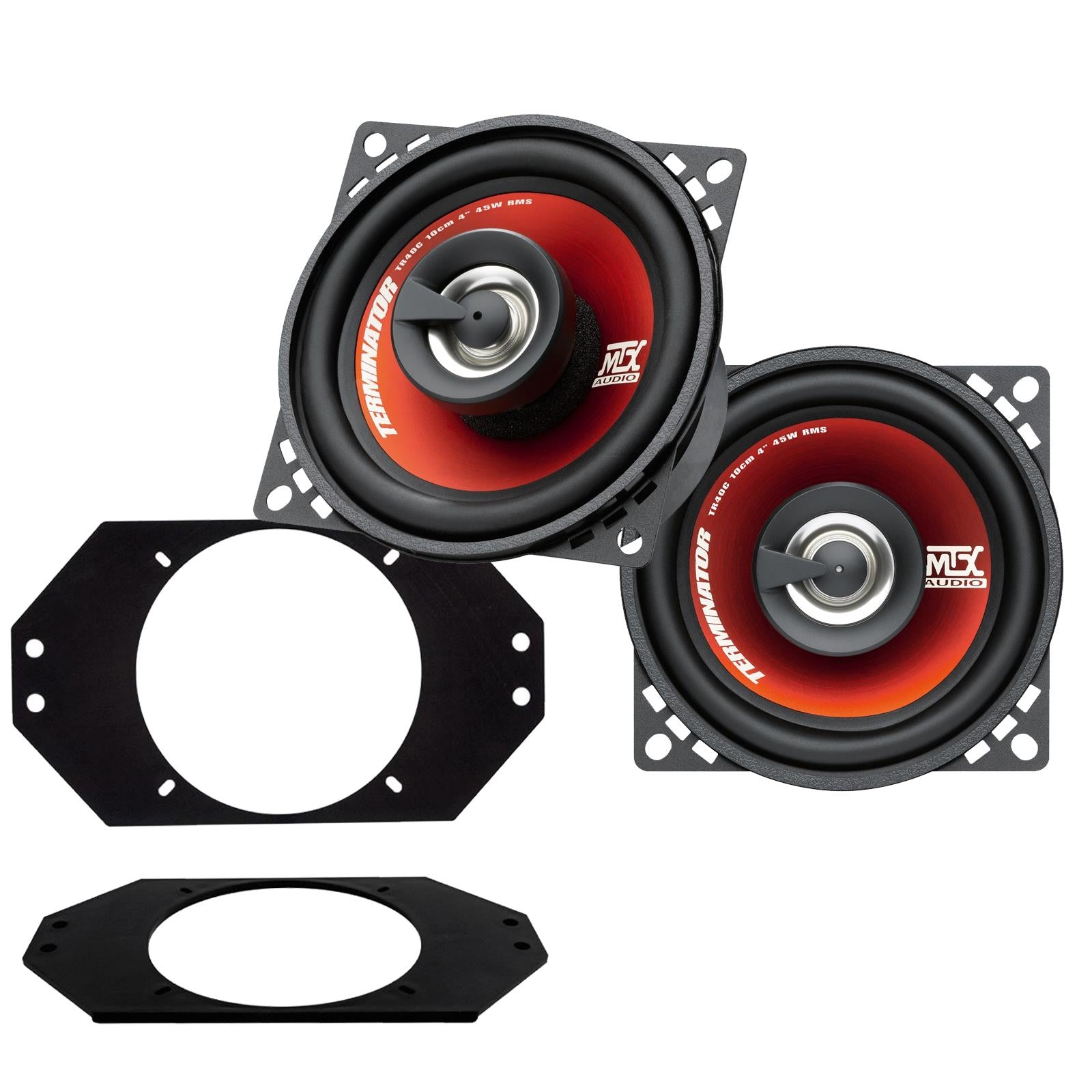 MTX TR40C 100mm/10cm/4" 2-Way Coaxial Car speakers (Per Pair Max 620|90 watts RMS) Fits Jeep Wrangler 1997-06