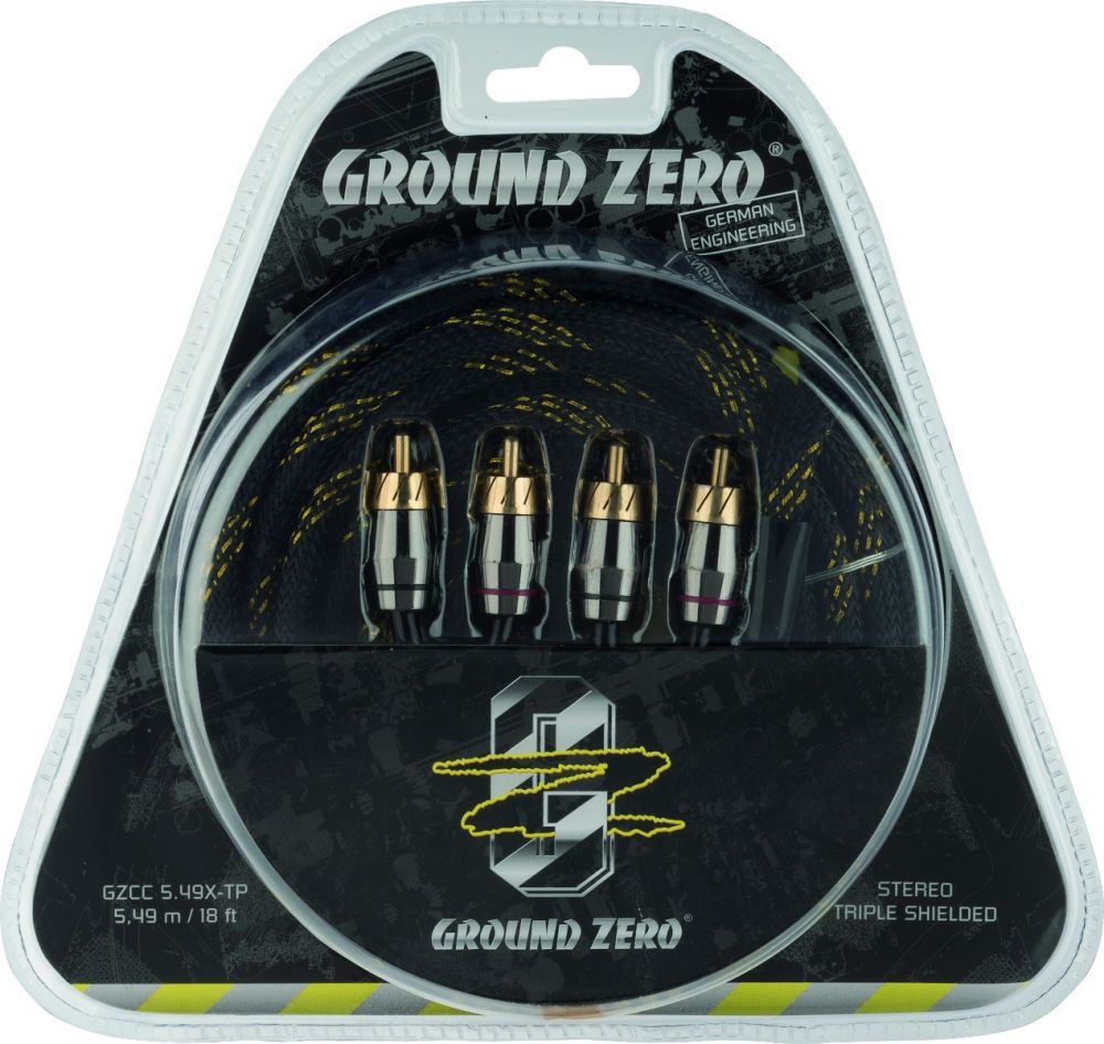 Ground Zero GZCC 5.49X-TP - 5.49m Pi-Sized RCA / cinch cable