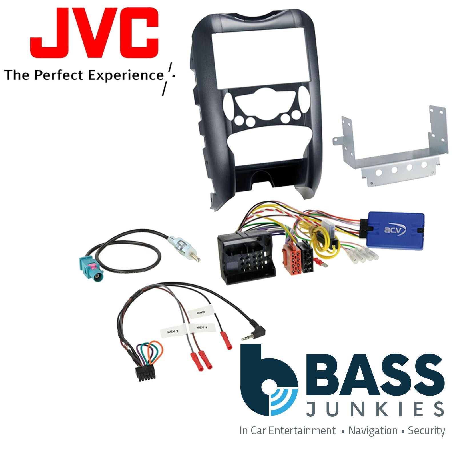 JVC Double Din Car Bluetooth Radio Fitting Kit for BMW Mini Clubman R55 10-14