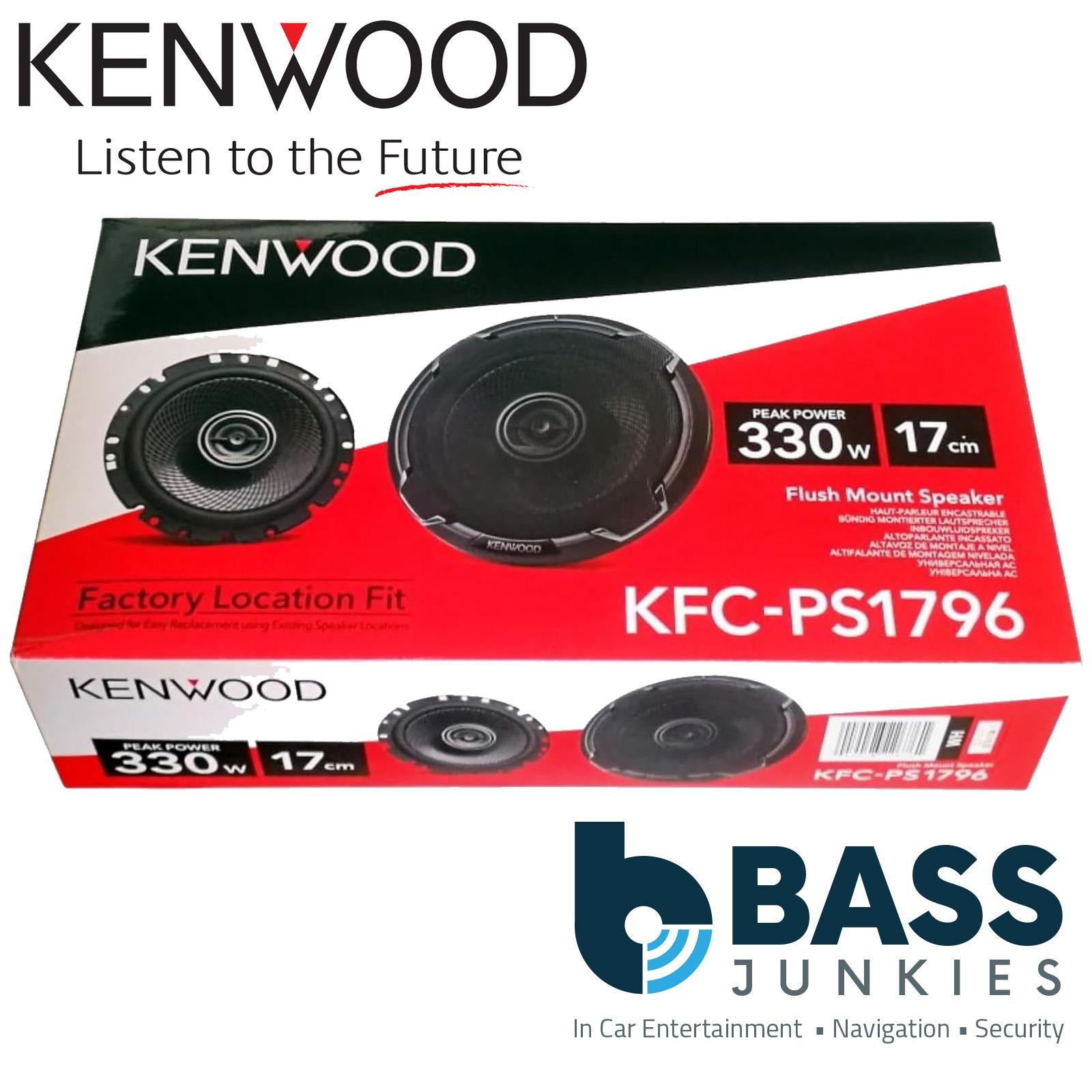 Kenwood KFC-PS1795 - 17 cm 6.5" 330 Watts 3 Way Coaxial  Car Van Door Speakers