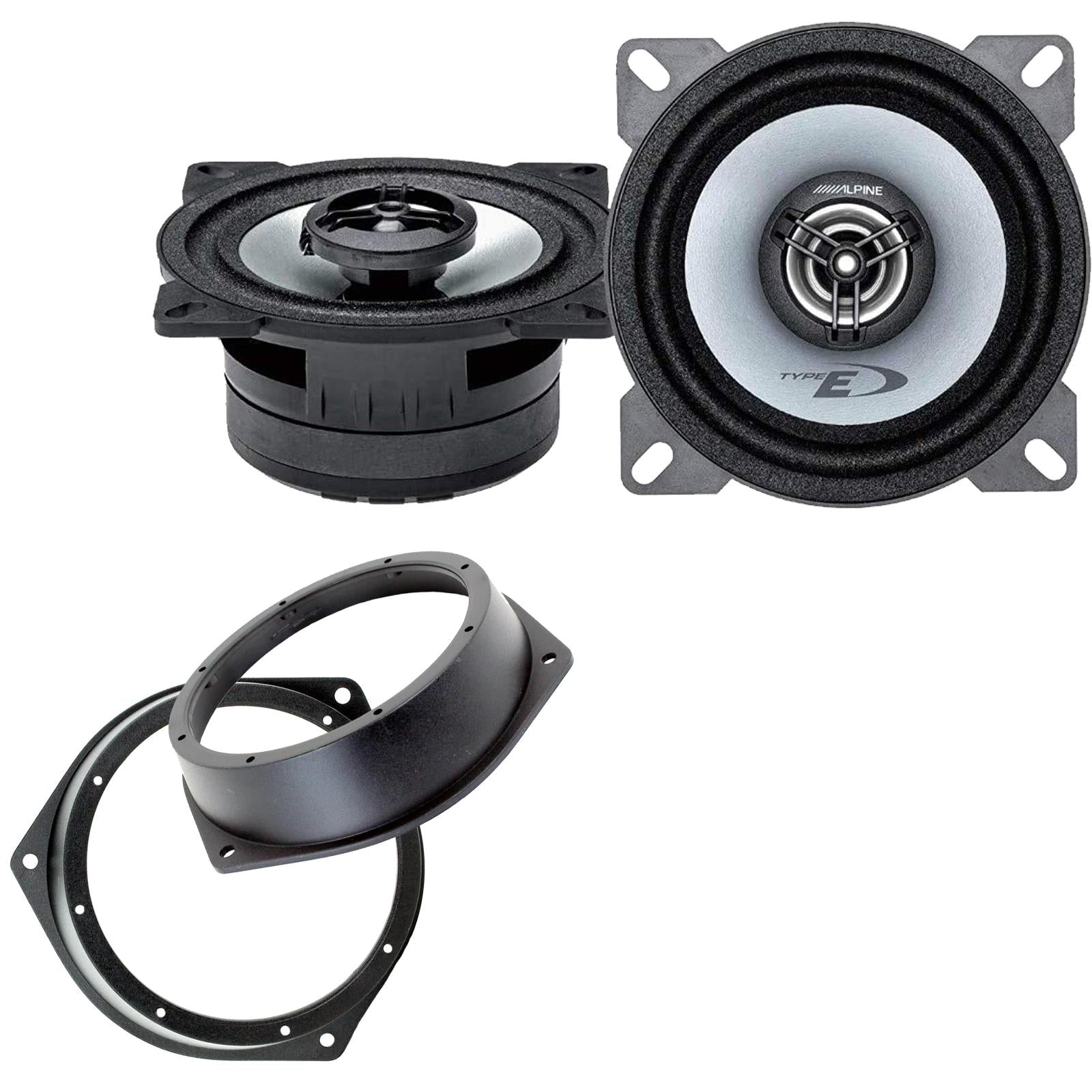 Alpine SXE-1025S 100mm/10cm/4" 2-Way Coaxial Car speakers (Per Pair Max 360|50 watts RMS) Fits Vauxhall Vectra 1995-02 | Astra 98-04 | Omega 94-03 | Zafira 99-05 | Vivaro 01-14