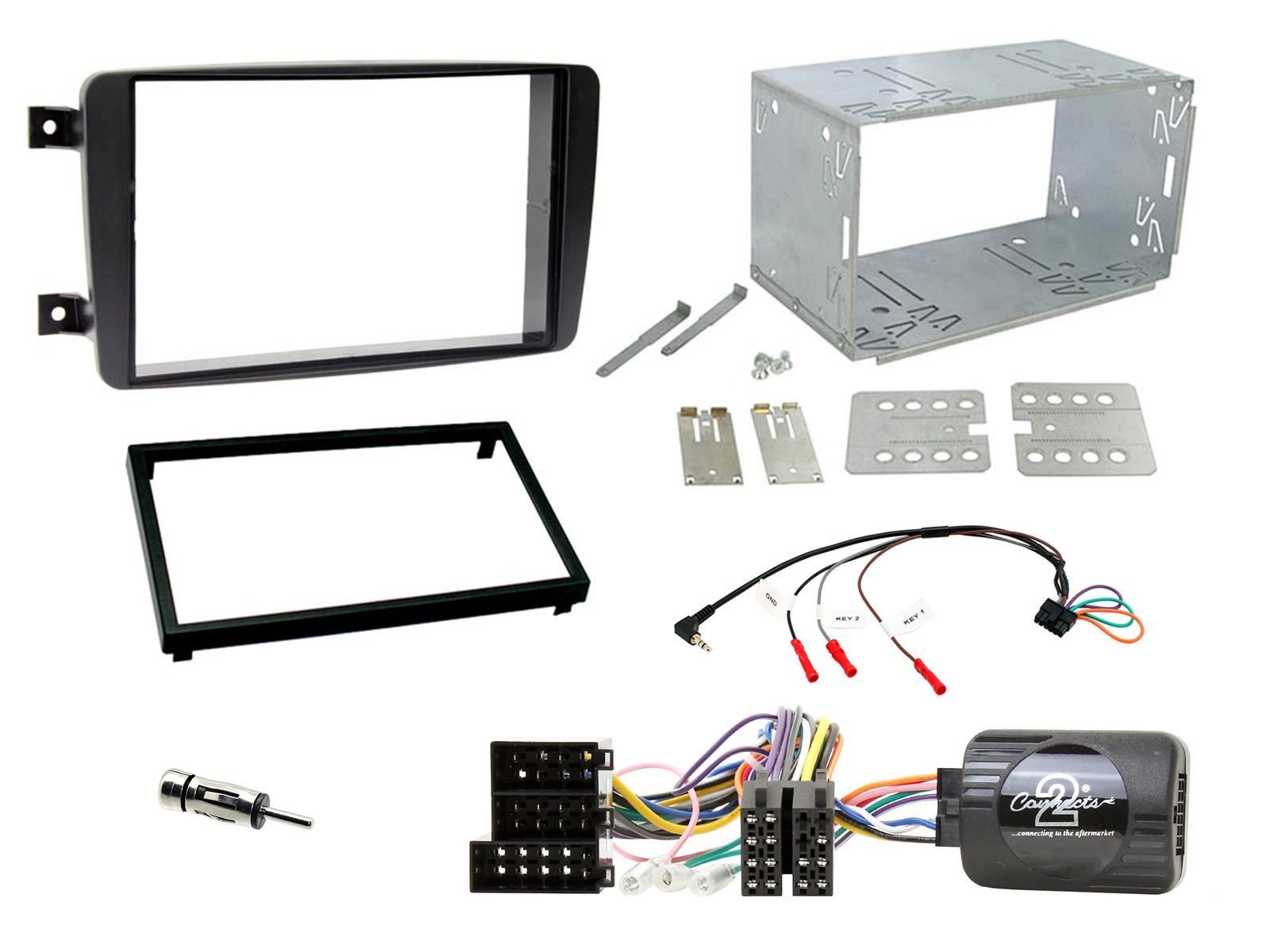 Connects 2 CTKMB02 - Mercedes Benz C Class W203 2001 - 2004 Double Din Facia & Steering wheel Interface Fitting Installation Kit