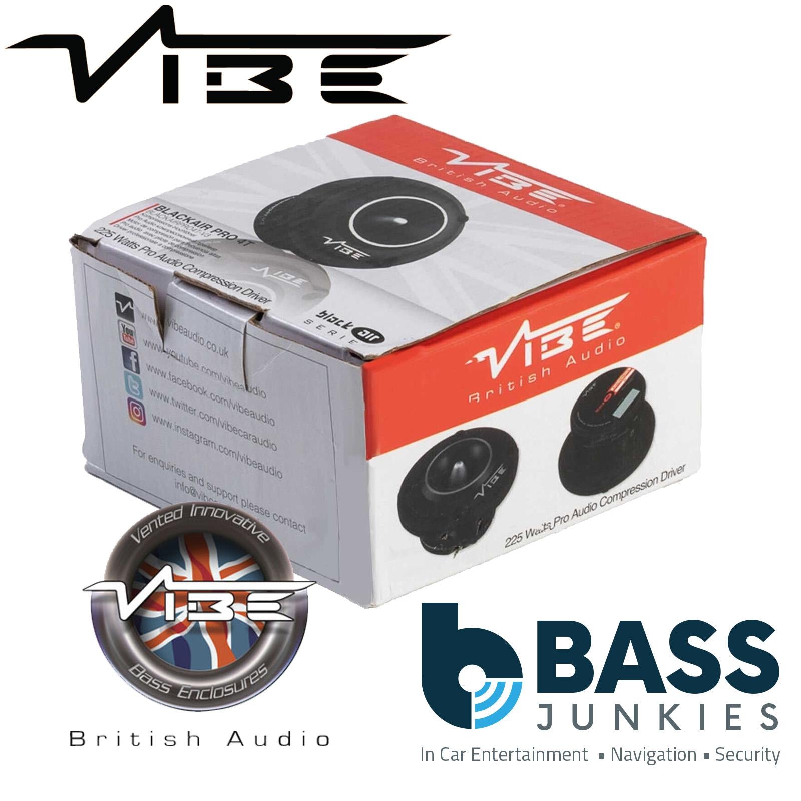 Vibe BLACKAIRPRO4T-V3 450 Watts BlackAir 4" Bullet Compression Car Tweeter PAIR
