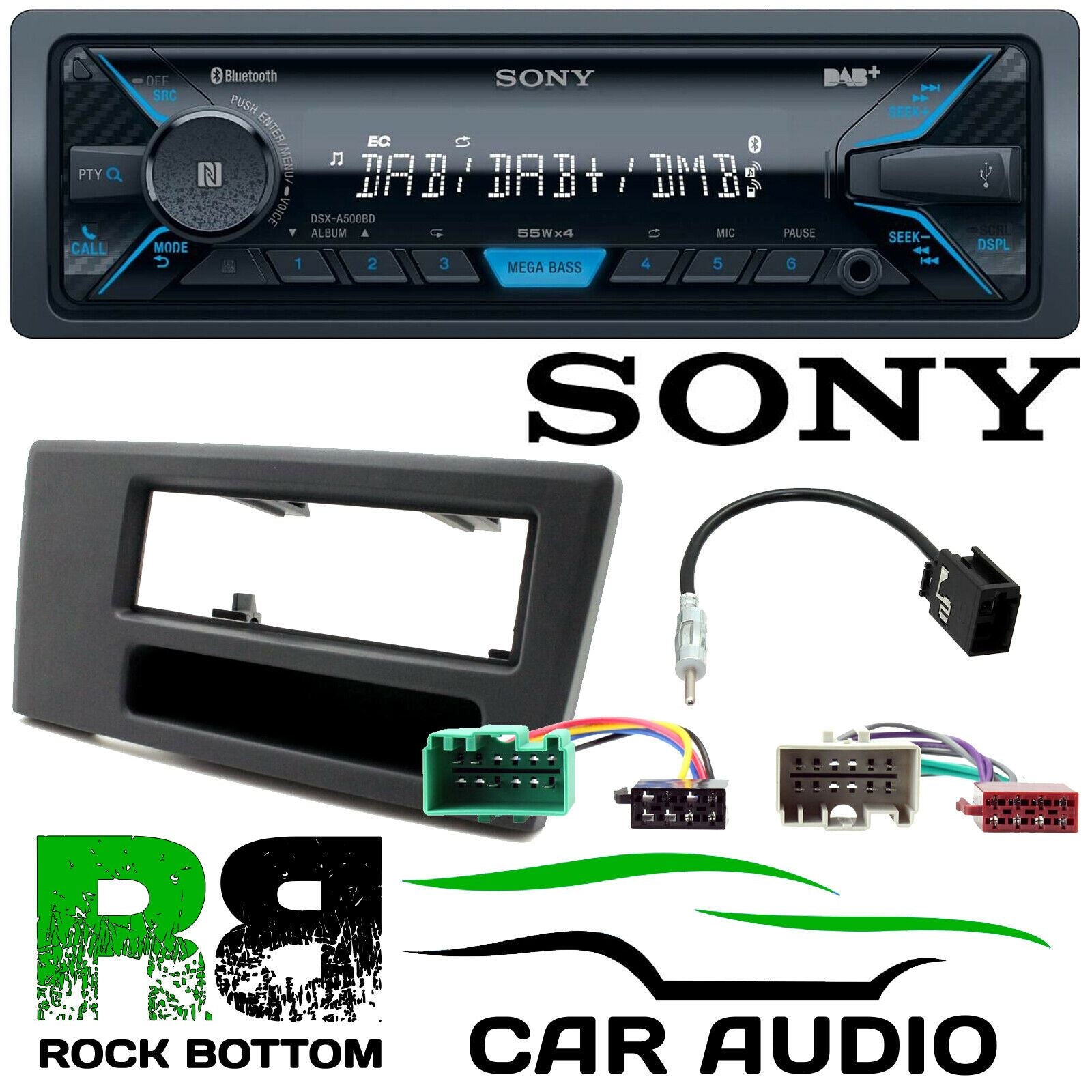 Volvo S70 Up To 2004 Sony Bluetooth DAB AUX Car Stereo ISO Wiring Kit