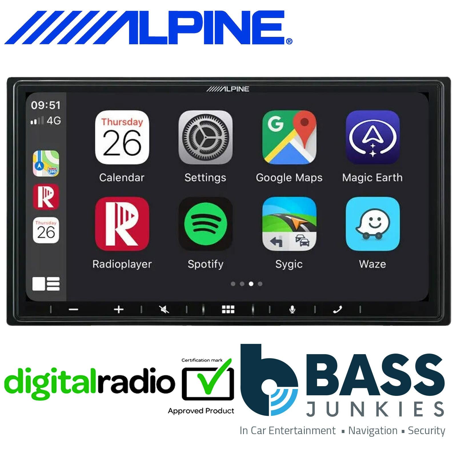 Alpine iLX-W690D 7" Bluetooth DAB+ CarPlay USB Android Car Stereo Screen Player