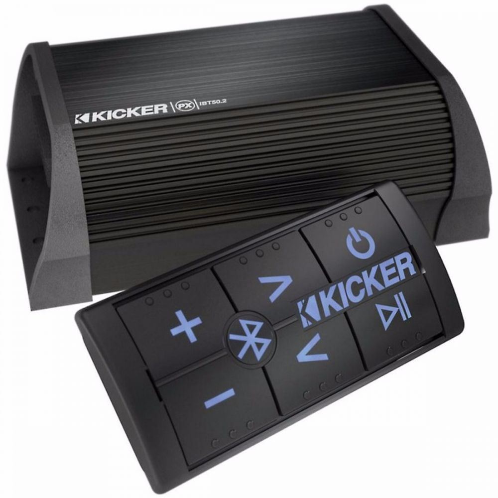 Kicker PXIBT502 - 50 Watts 2 Channel Bluetooth Car Amp Amplifier & Controller