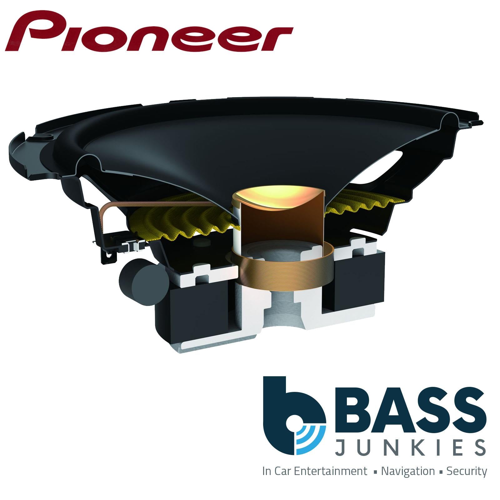 Pioneer TS-A1601C 6.5 Inch 2-Way 4 Ohm 350W Max Power Car Audio Coaxial Speakers