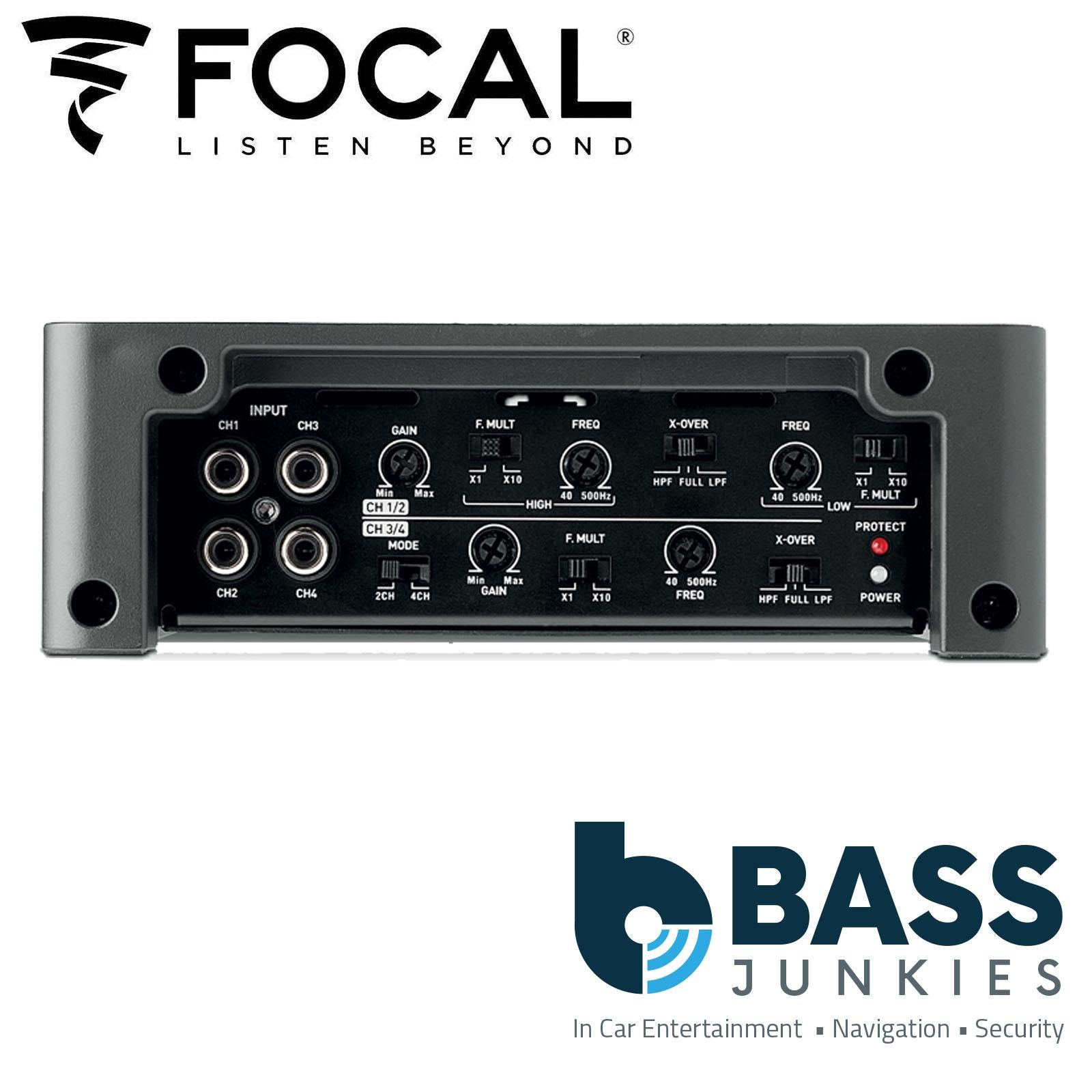Focal FPX 4.400 SQ 4/3/2 Channels Mode 70 Watts RMS 4 Ohm Class ABD Car Audio Amplifier