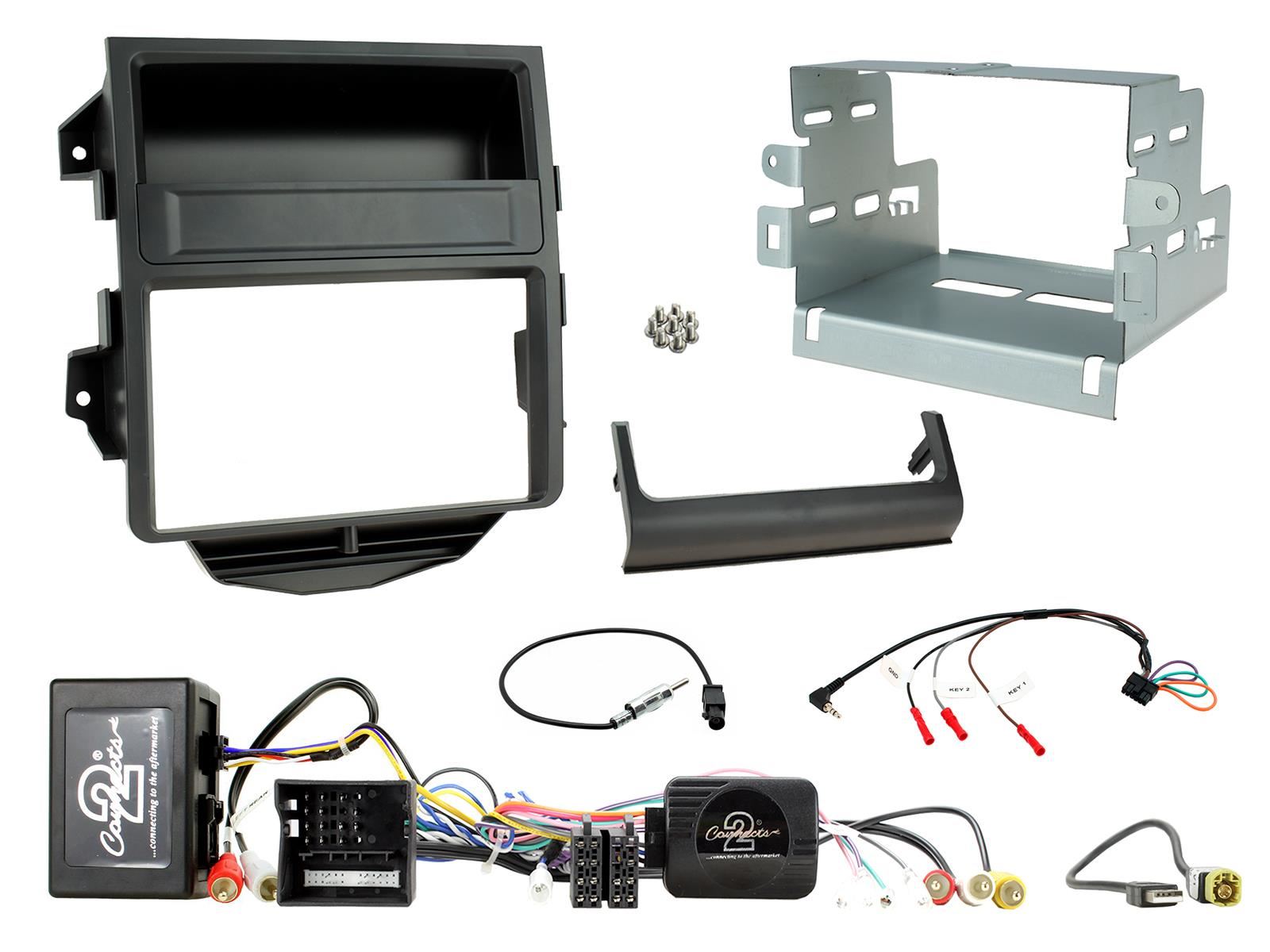 Grundig 6.8" Apple Android Double Din Stereo Fitting Kit + Steering Wheel Stalk Controls to fit Porsche Macan 2014-16