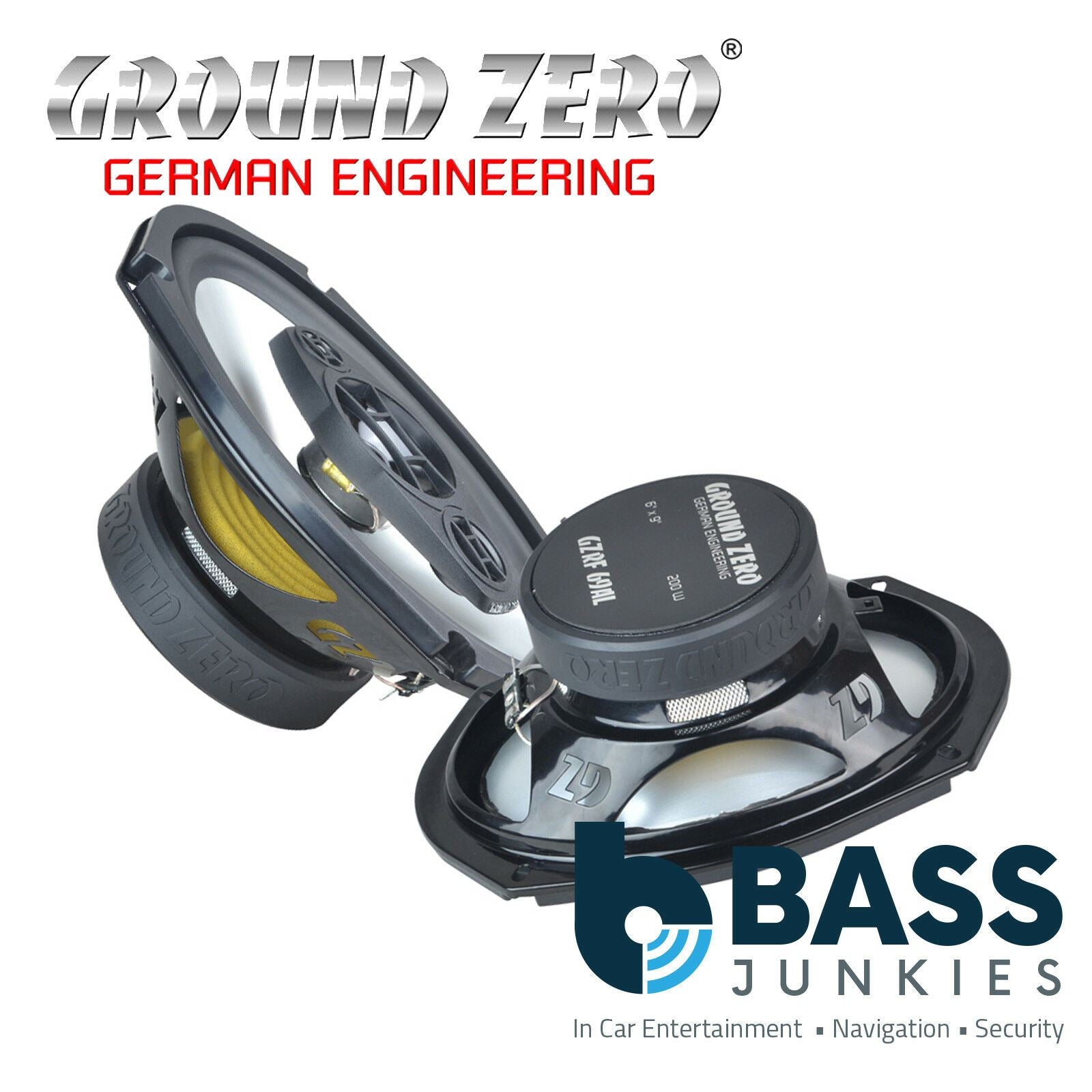 Ground Zero GZRF 69AL - 15 x 23 cm / 6 x 9" 3-way triaxial speaker - 120/190W