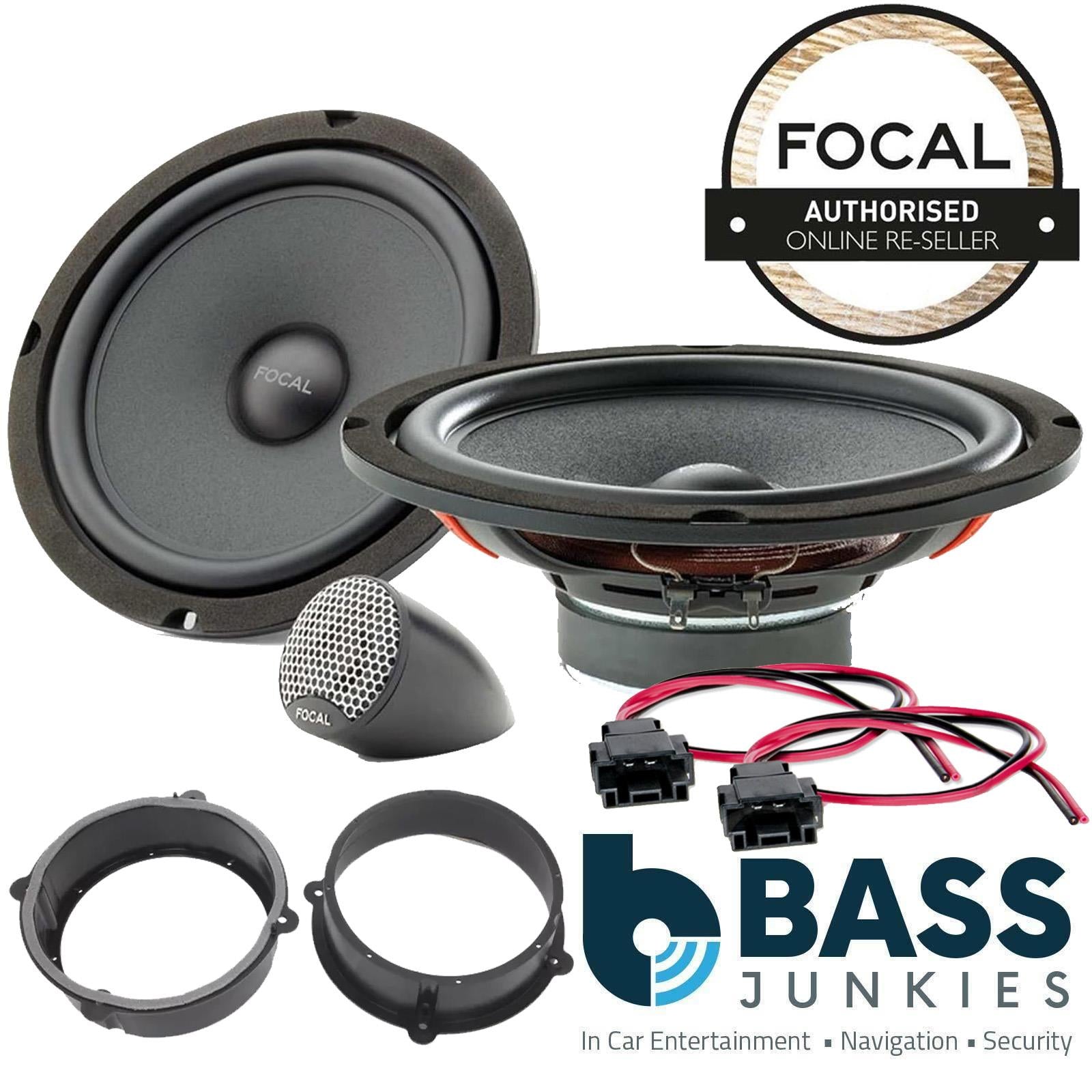 Audi TT 2007-2014 Focal ISU200 8" 20cm 320 Watts Car Front Door Component Speakers & Fitting Kit