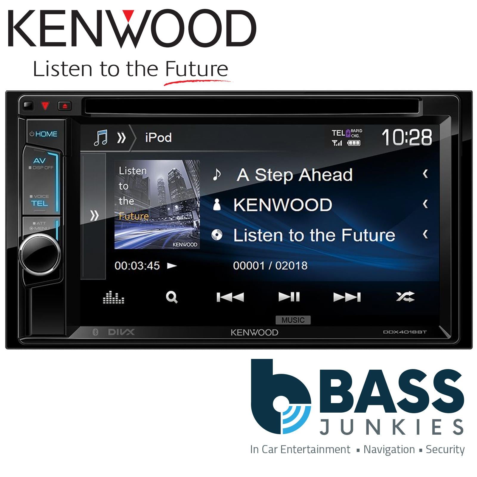 Kenwood DDX-4018BT 6.2” Built-in Bluetooth iPod iPhone Spotify DVD-Receiver Monitor