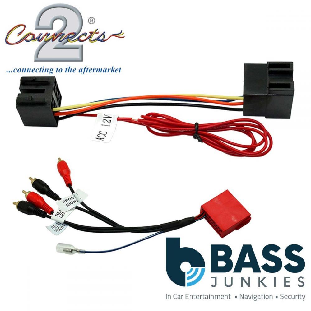 Connects2 CT20AU11 - Audi A3 A4 A6 TT BOSE Fully Amplified Front/Rear Bypass Car Stereo Lead