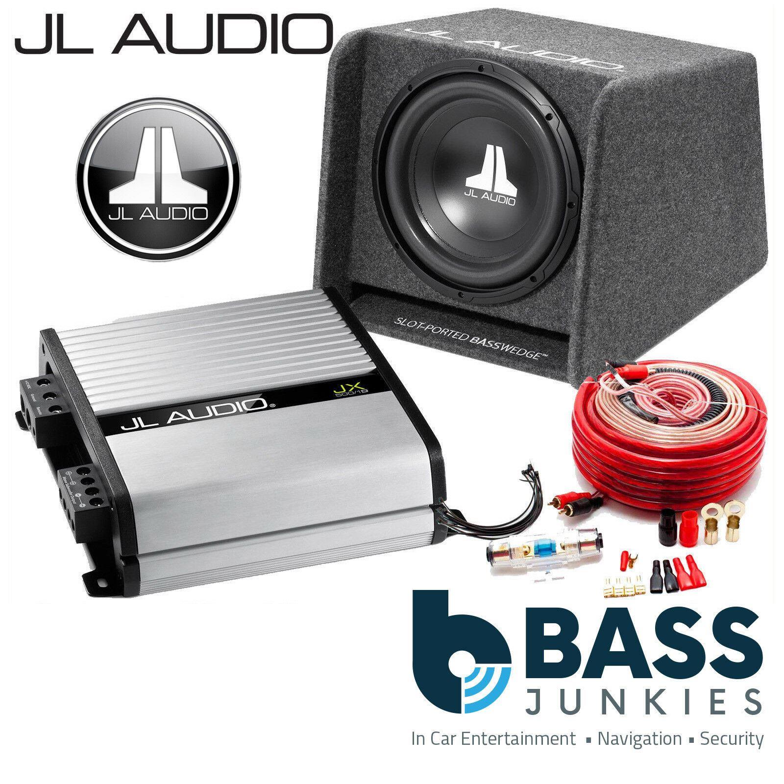 JL Audio Bass Wedge 12" Ported Car Sub Woofer Bass Box & JX500.1 Amplifer Pack