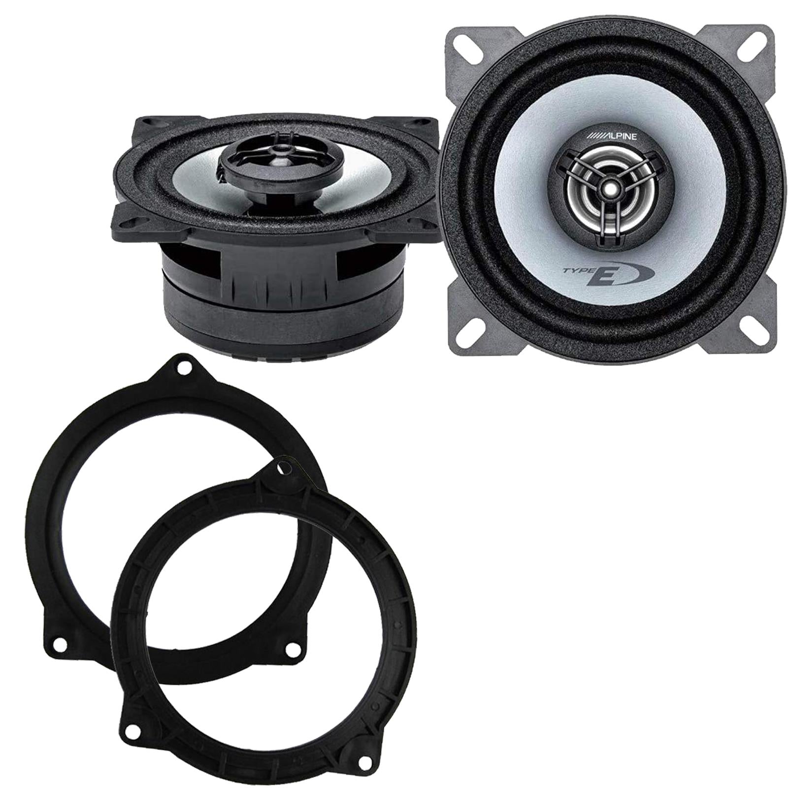 Alpine SXE-1025S 100mm/10cm/4" 2-Way Coaxial Car speakers (Per Pair Max 360|50 watts RMS) Fits BMW 5-Series 2011-17