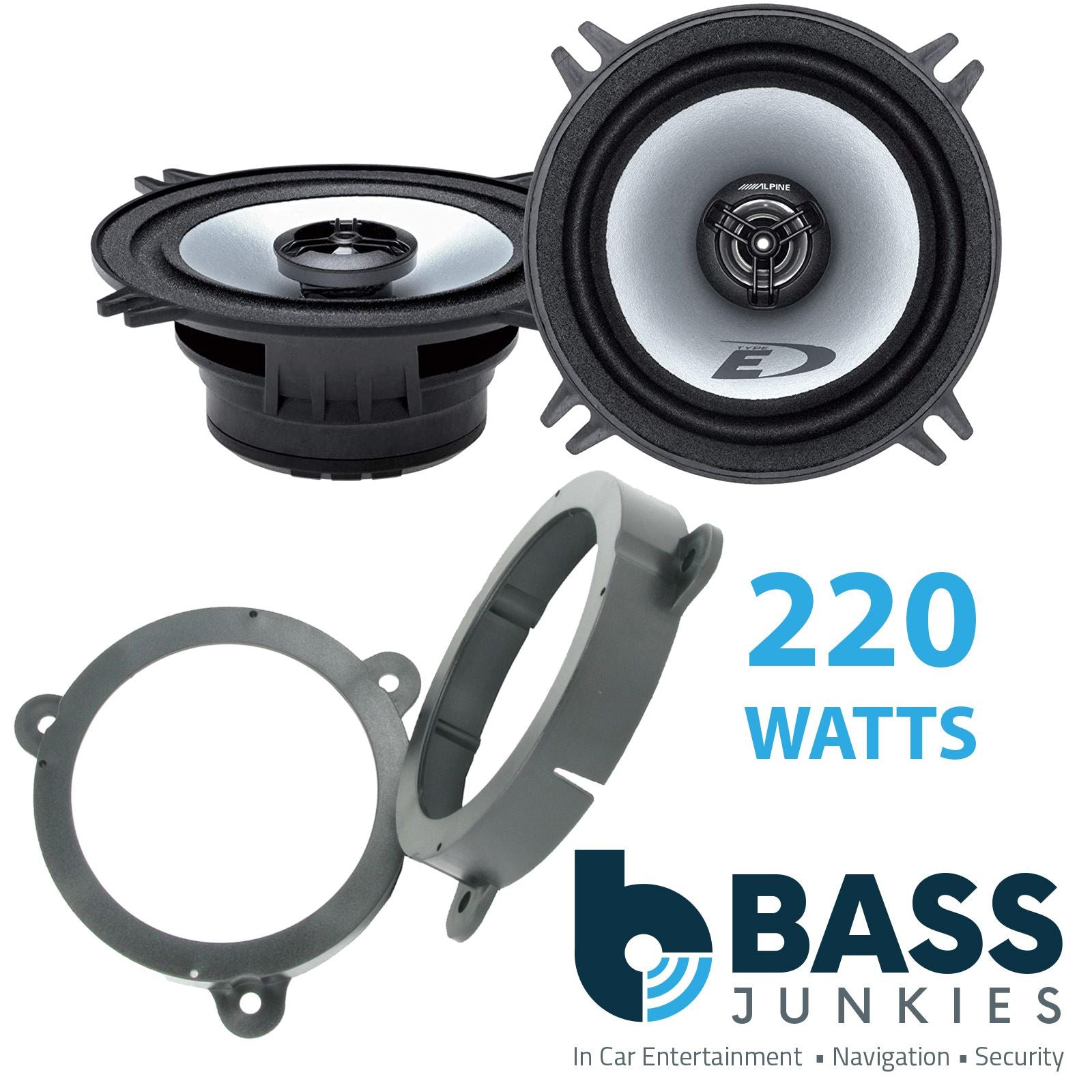 Alpine SXE-1325S 2-Way 130mm/13cm/5.25" Coaxial Speakers (Per Pair 400 Watts) Fits Renault Megane 2008-12
