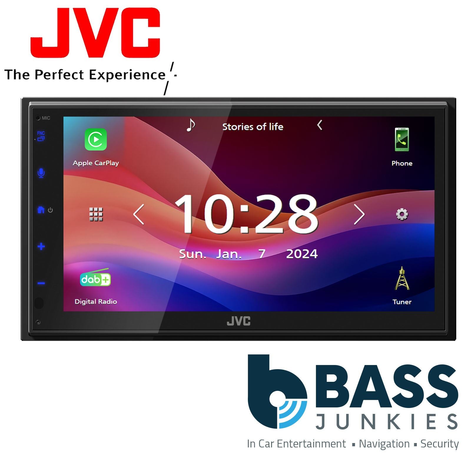 JVC Double Din Car Bluetooth Radio Fitting Kit for BMW Mini One Cab R57 10-15
